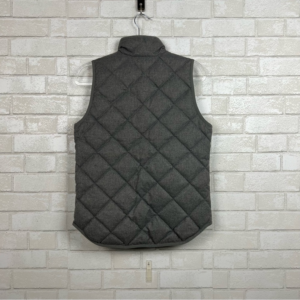 J. Crew Quilted Down Grey Excursion Vest - image 2